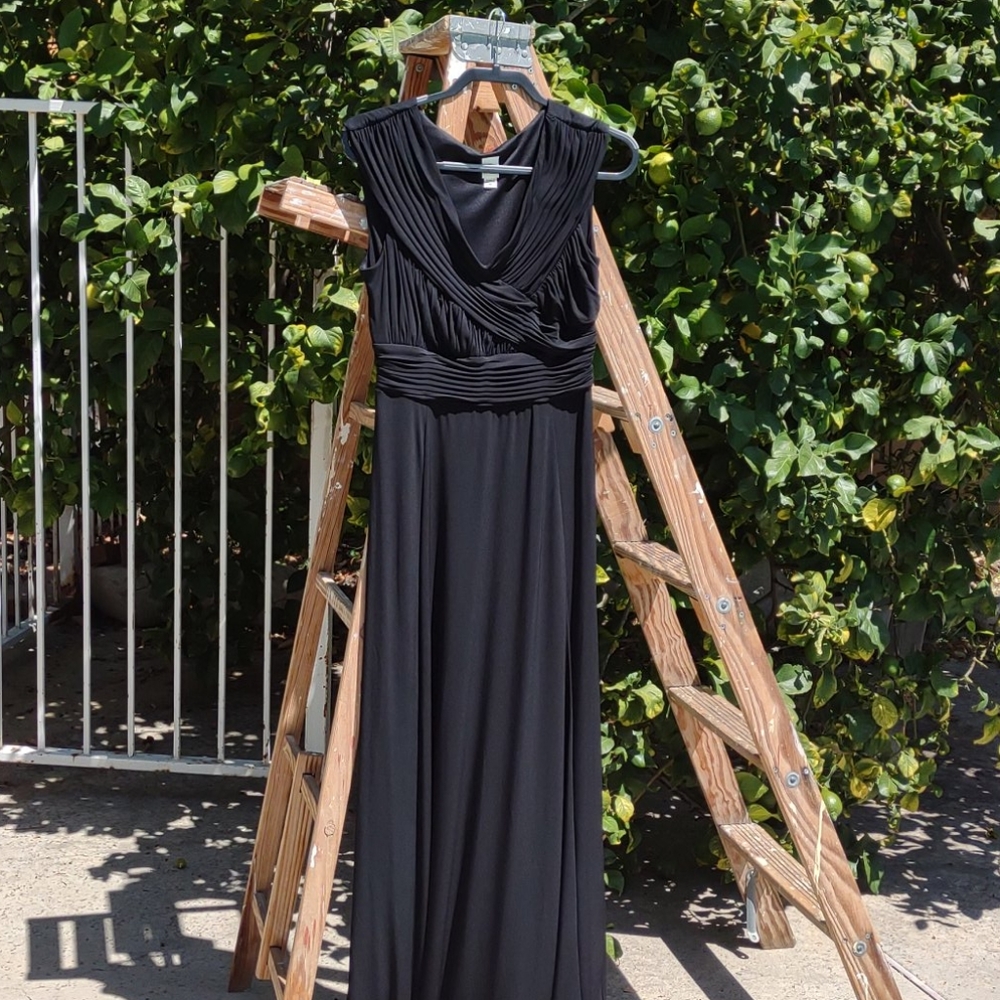 Sangria Maxi Dress Ruched Empire Waist Sleeveless